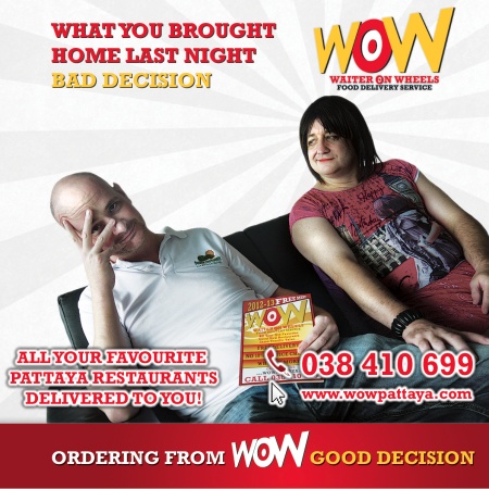 All your favourite Pattaya restaurants delivered to you. WOW! Delivery
